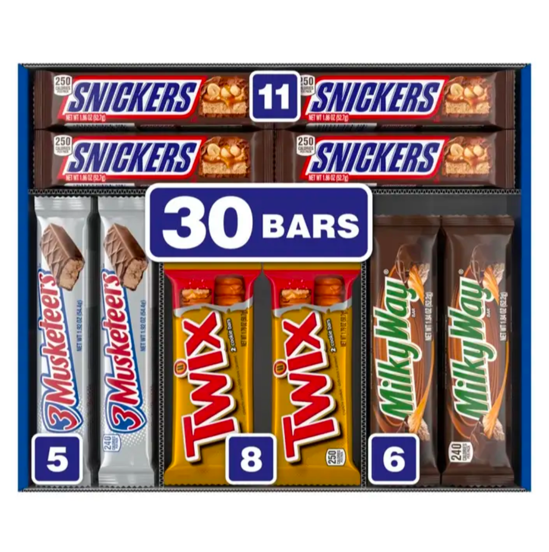 Mars Chocolate Candy Bars, Variety Pack, Full Size, 30 pk